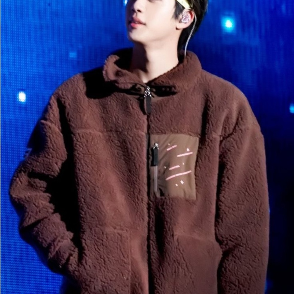 BTS Magic Shop era fleece zip up sweater! NWT!